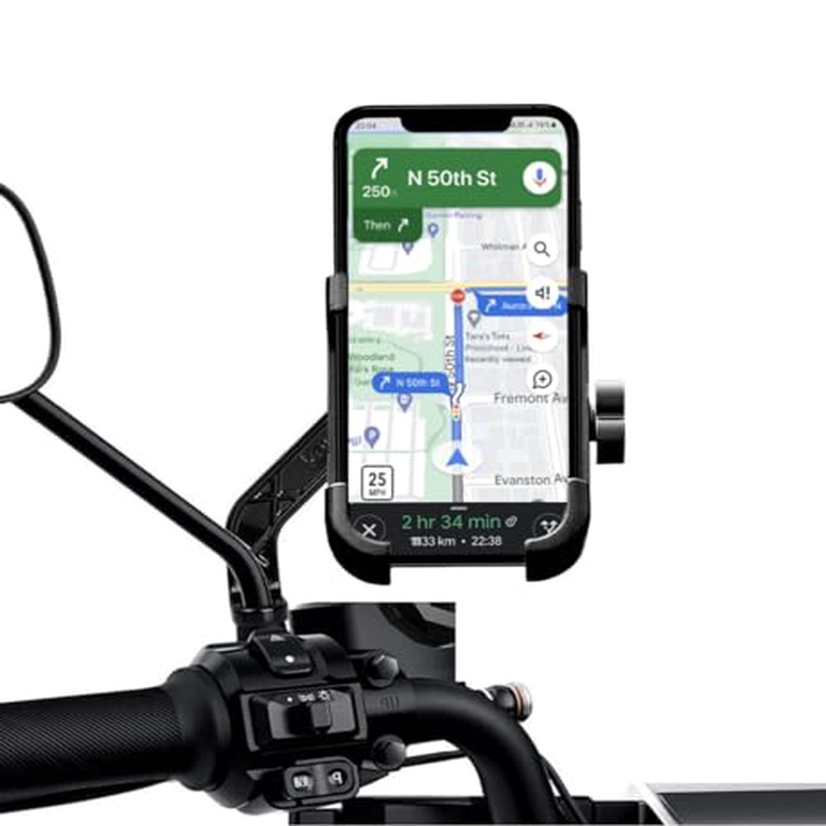 Cellmaster Full Metal Body Bike & Scooty360 Degree Rotating Mobile Holder Stand For Bicycle, Motorcycle, Scooty Fits All Smartph