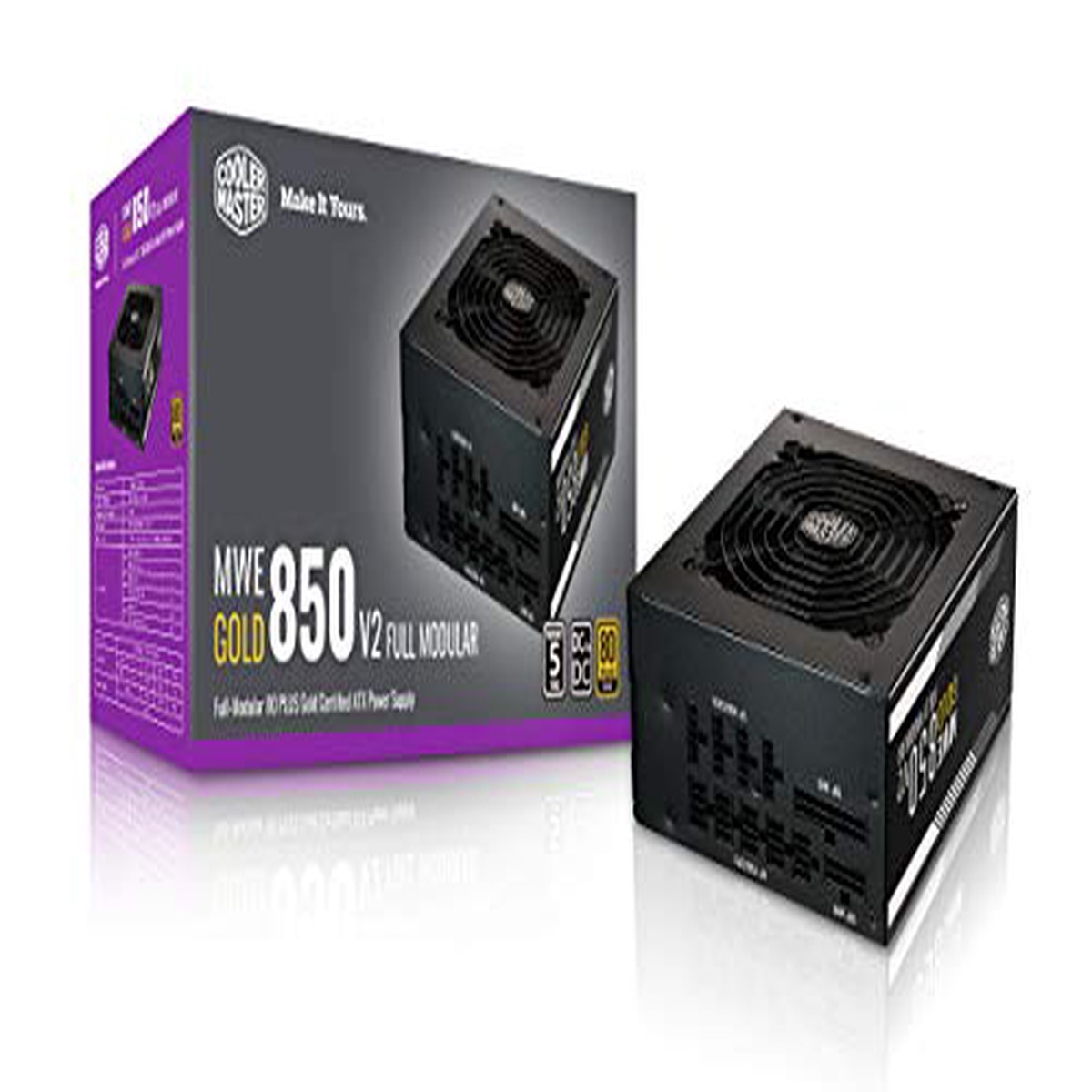 Cooler Master Mwe 850 Gold V2 Power Supply  Fully Modular | 80 Plus Gold Certified | 120Mm Hdb Fan | DcToDc Circuit Design |