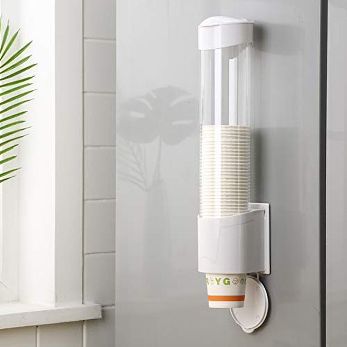 GYANSHOPPE Paper Cup Dispenser Holder | Wall Mounted Plastic Drinking Water Cup Dispenser | Glass Dispenser Holder | Disposable