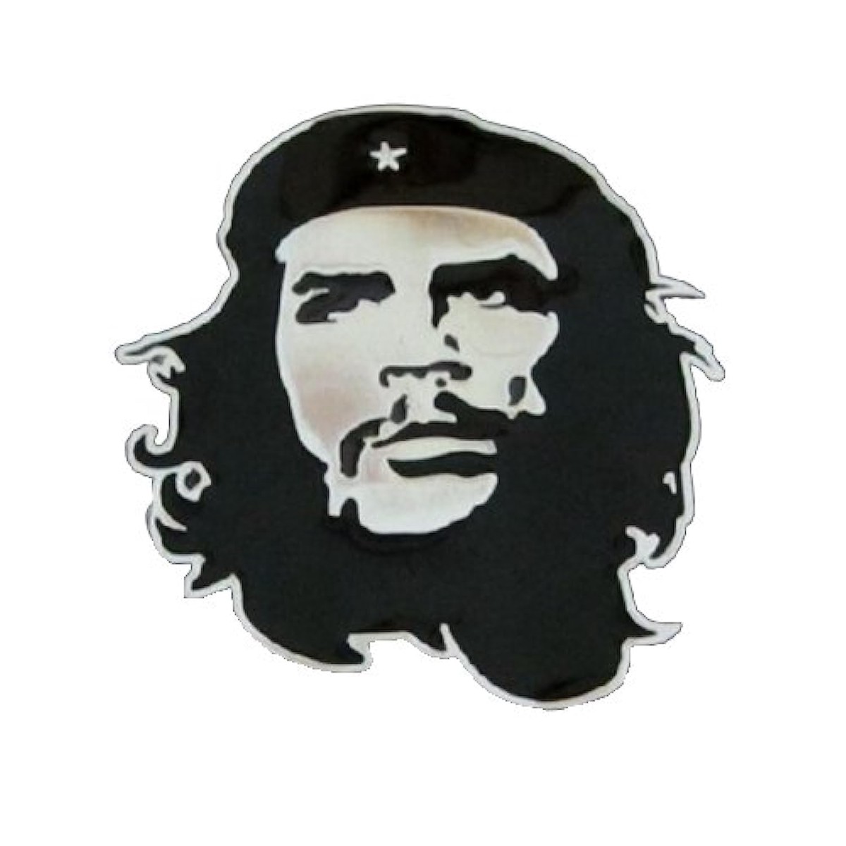 S2S 3D Metal Che Guevara Head Portrait Metal Sticker Badge For Cars, Bikes