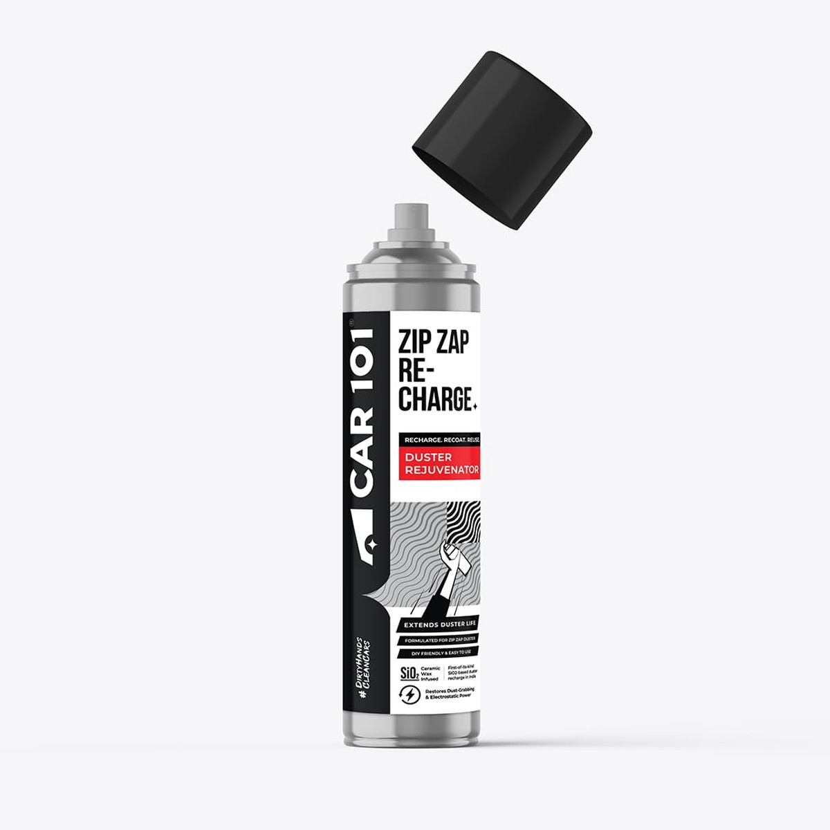 Car101 Zip Zap Recharge  Duster Recharge/Rejuvenator Spray | Restores DustTrapping Power With Ceramic Wax Infused | Easy Spray