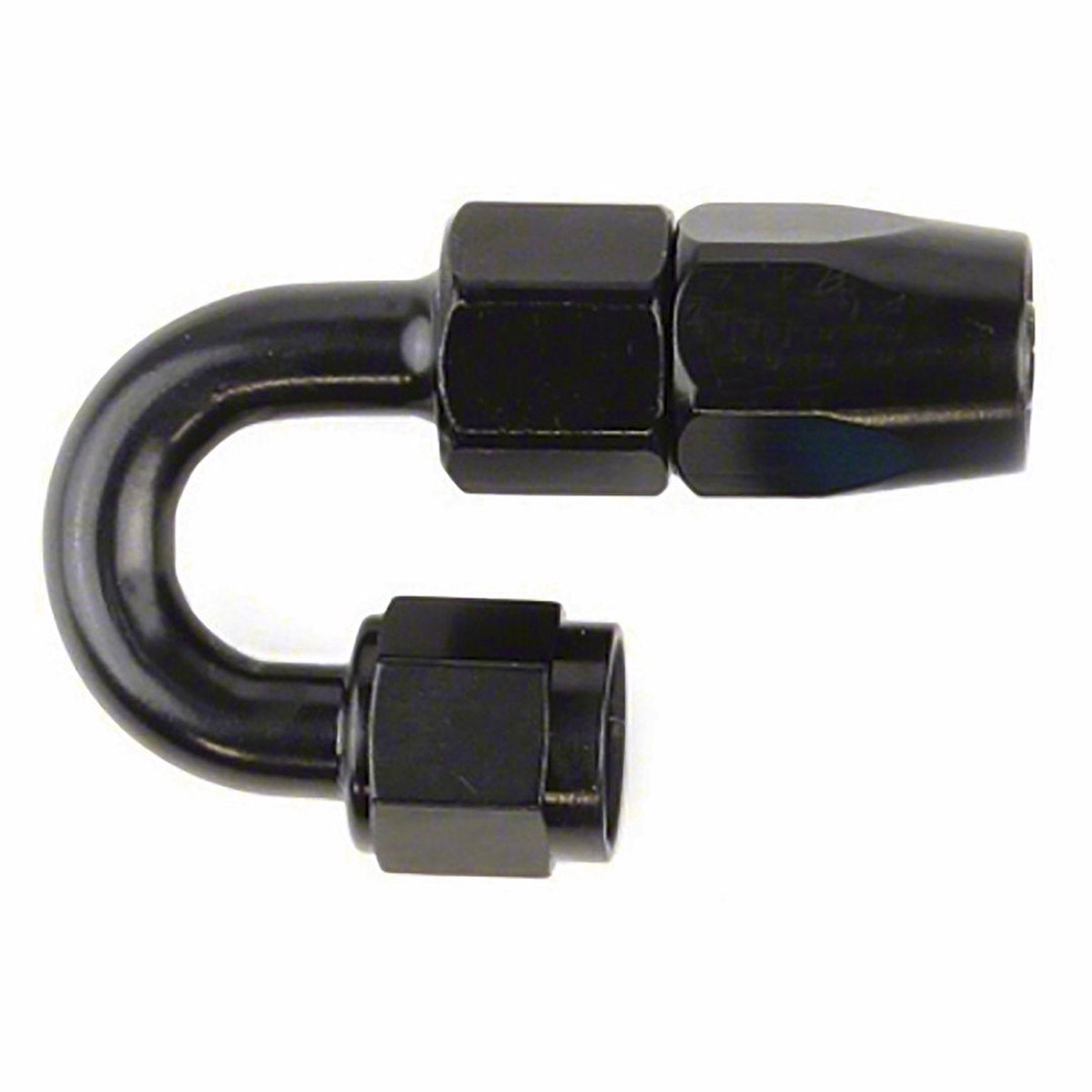 -8An X 180  Blk Push-On Hose End