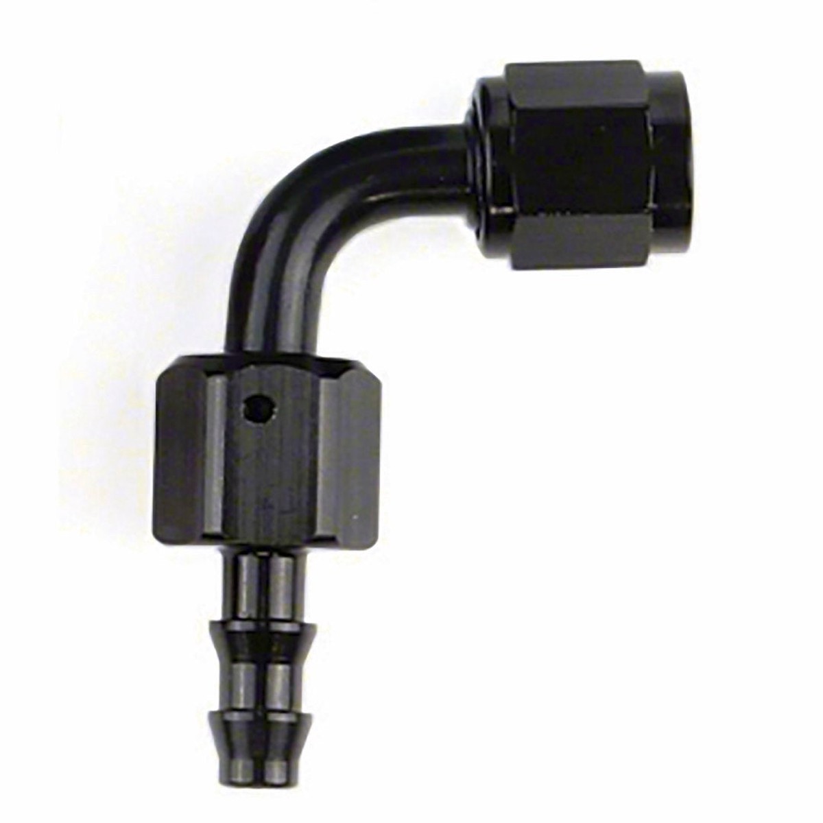 -4An X 90  Blk Push-On Hose End