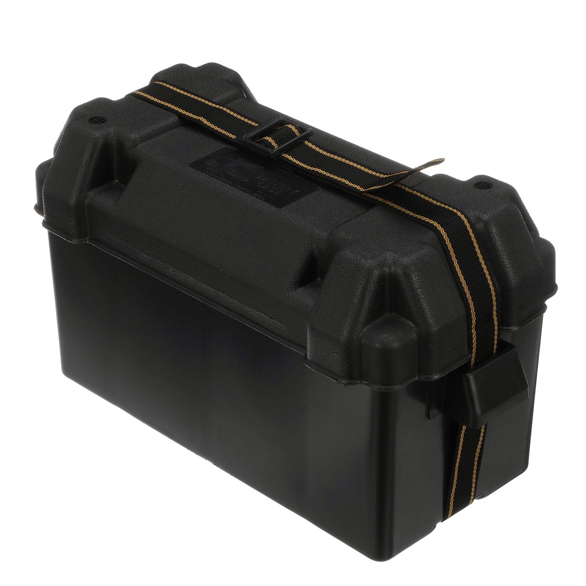Attwood 9084-1 Large Vented Battery Box with Mounting Strap, Fits Group 29 and 31 Batteries, Black