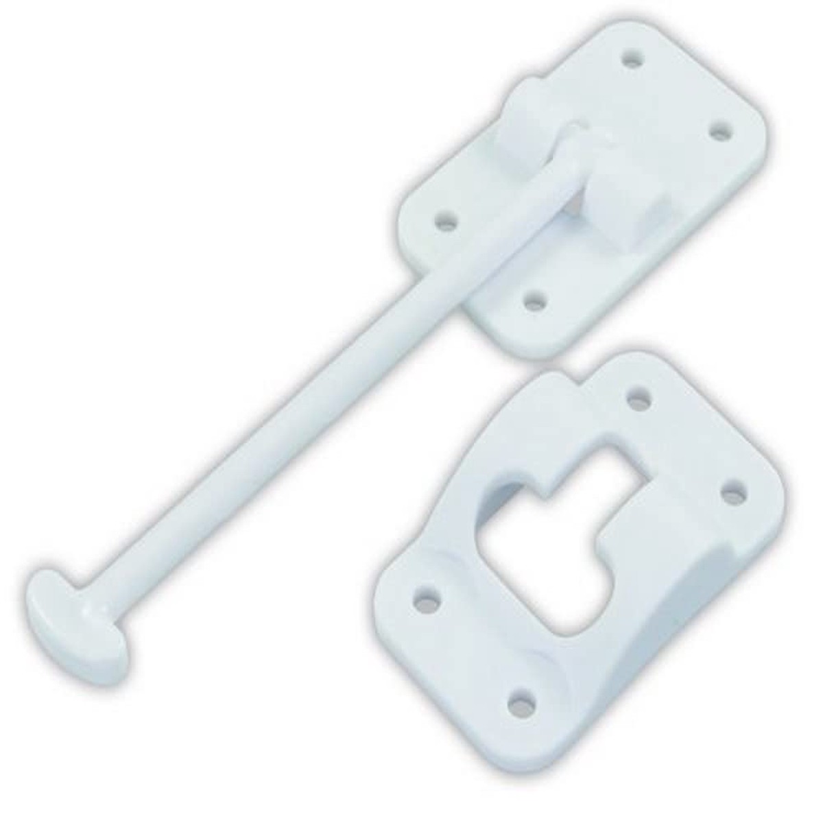 JR Products 10444 Plastic T-Style Door Holder - Polar White, 6