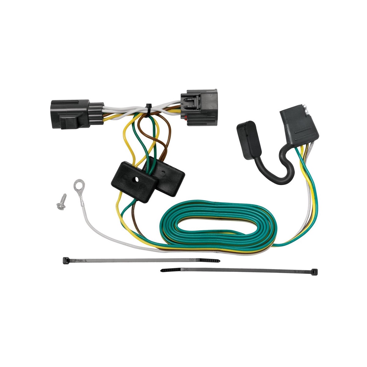 Tekonsha 118416 T-One T-Connector Harness, 4-Way Flat, Compatable with 2007-2017 Jeep Wrangler, 2018-2018 Jeep Wrangler JK Black