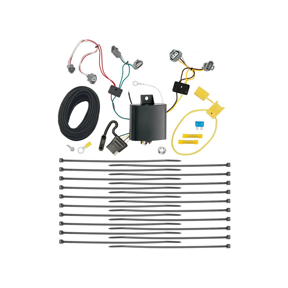 Tekonsha T-One T-Connector Harness, 4-Way Flat, Compatible with Select Toyota Tacoma