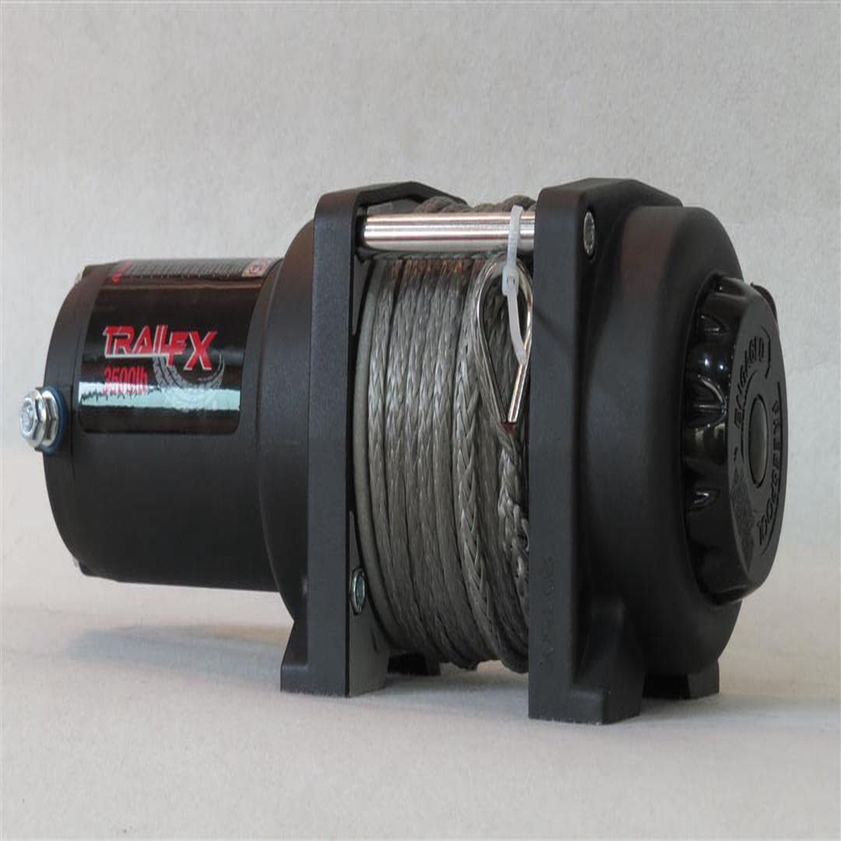 Trailfx ATV UTV Winch 3,500 lb Line Pull 50 Foot Synthetic Rope 250A Electric Aluminum Hawse Fairlead Handlebar Switch and Wired