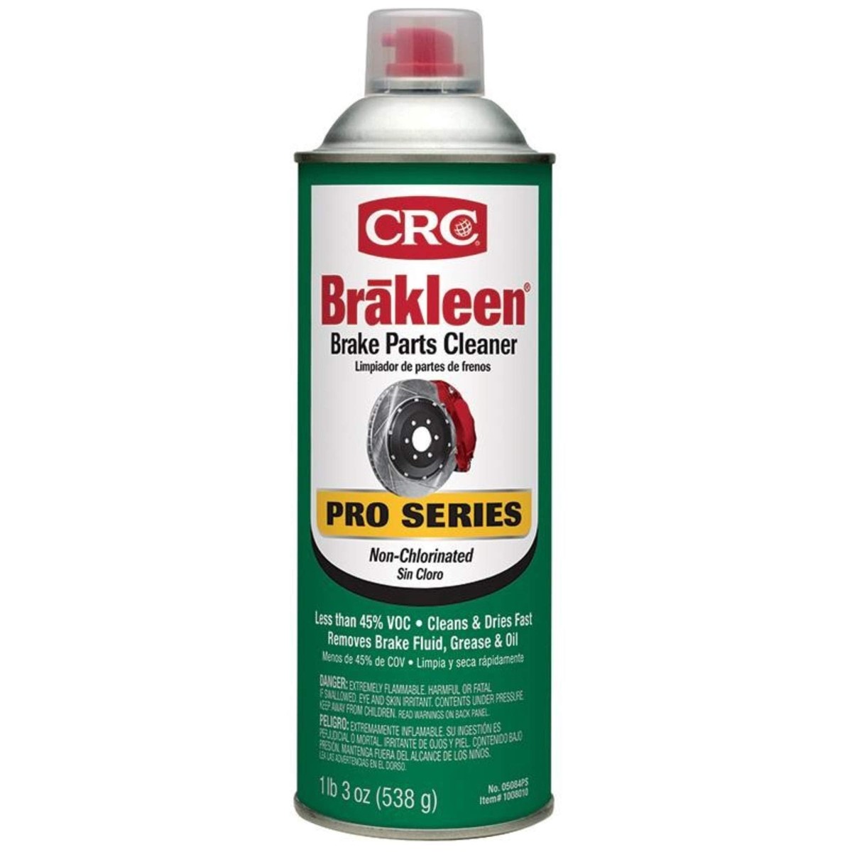 CRC Brakleen 1003697 Brake Cleaner Spray BPC Pro Series Non-Chlorinated Low VOC, 19 oz, [1 Pack]