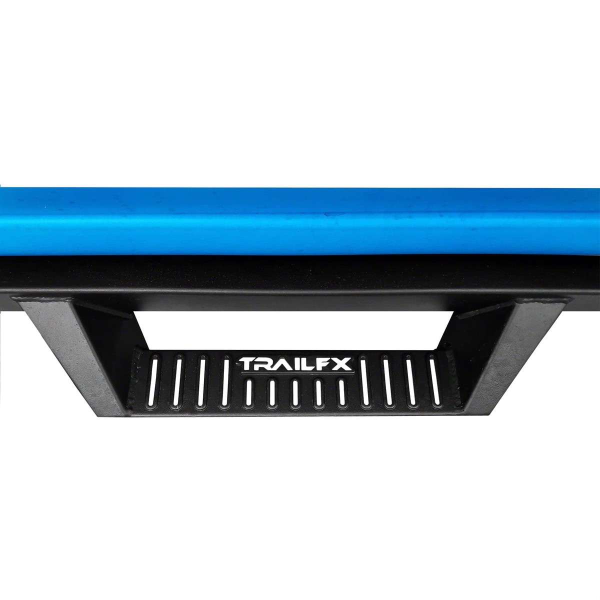 TrailFX Drop Hoop Nerf Bars with Drop Down Steps for Ford F-250 Super Duty Crew Cab 1999-2016 Matte Black Powder Coated Steel Ro