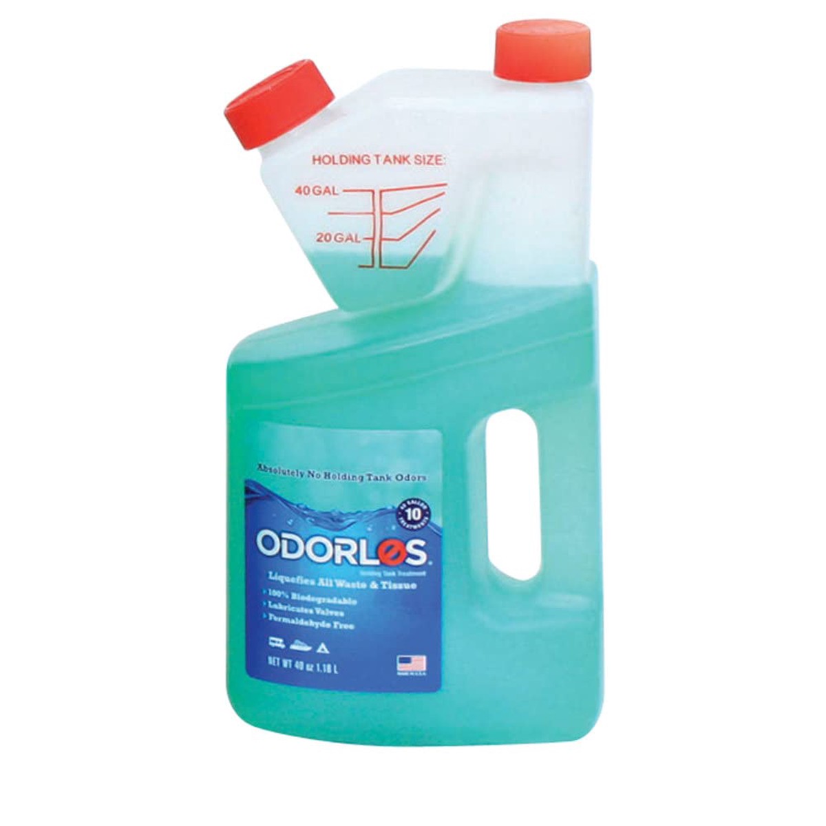 Valterra Odorlos V77002 Holding Tank Treatment (40oz Self Measuring Bottle),1 Pack