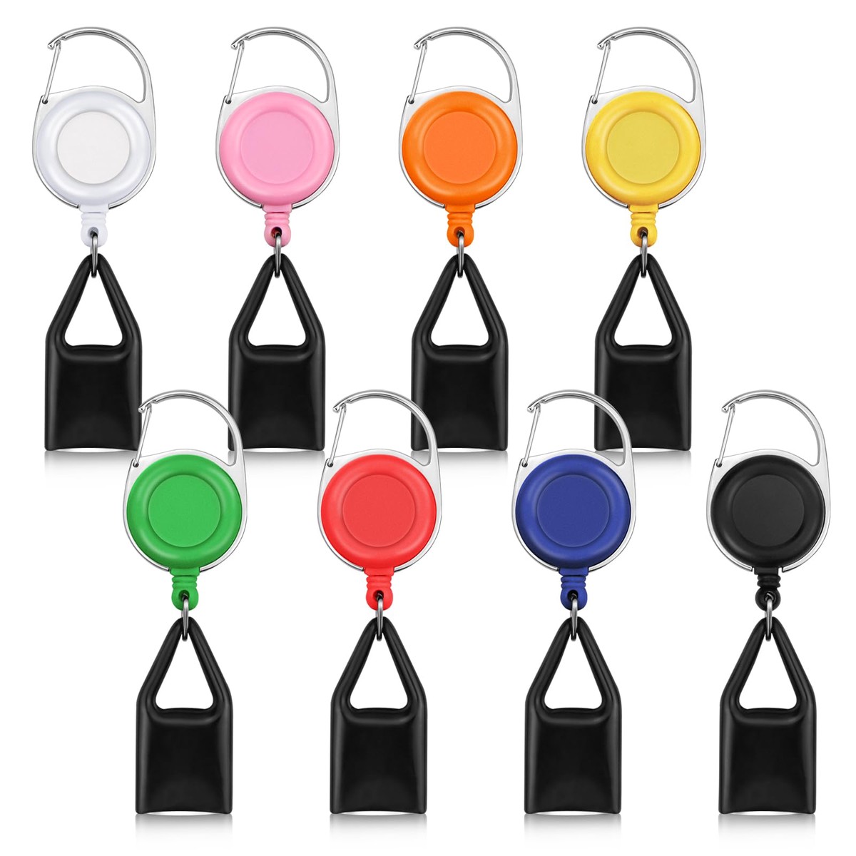 GAUENEEN 8 Pcs Retractable Lighter Clip, Lighter Holder Keychain with Clip (8 Colors)