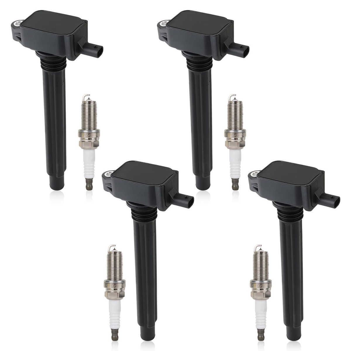 JDMON Ignition Coil Pack Spark Plugs Compatible with Chrysler 200 Dodge Dart Fiat 500X Ram ProMaste Jeep Cherokee Renegade 2014-