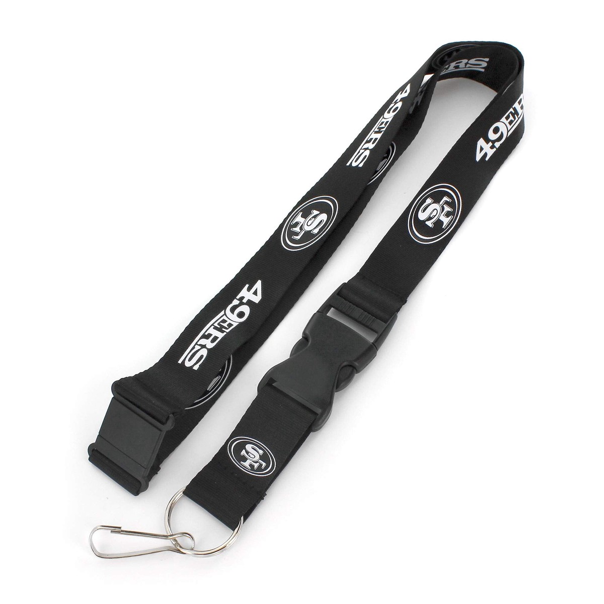 NFL San Francisco 49ers Team Lanyard, Black & White