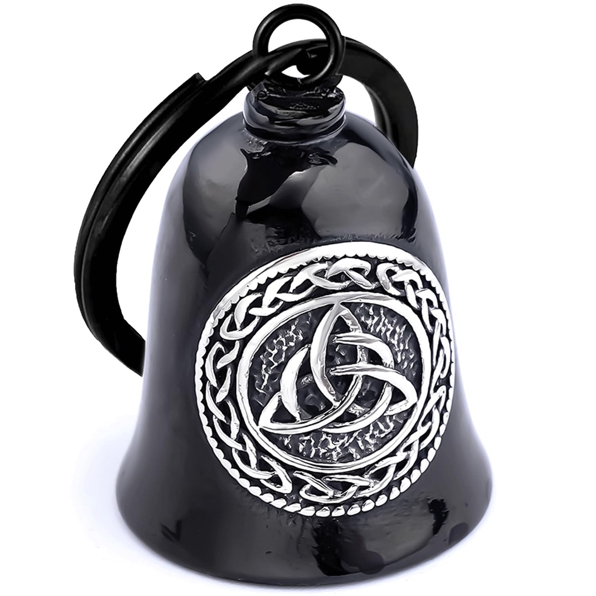 AilRabbit Motorcycle Celtic Bell - Motorcycle Key Chain The Evil Road Spirits of The Road Will be trapped in The Bell (black sil