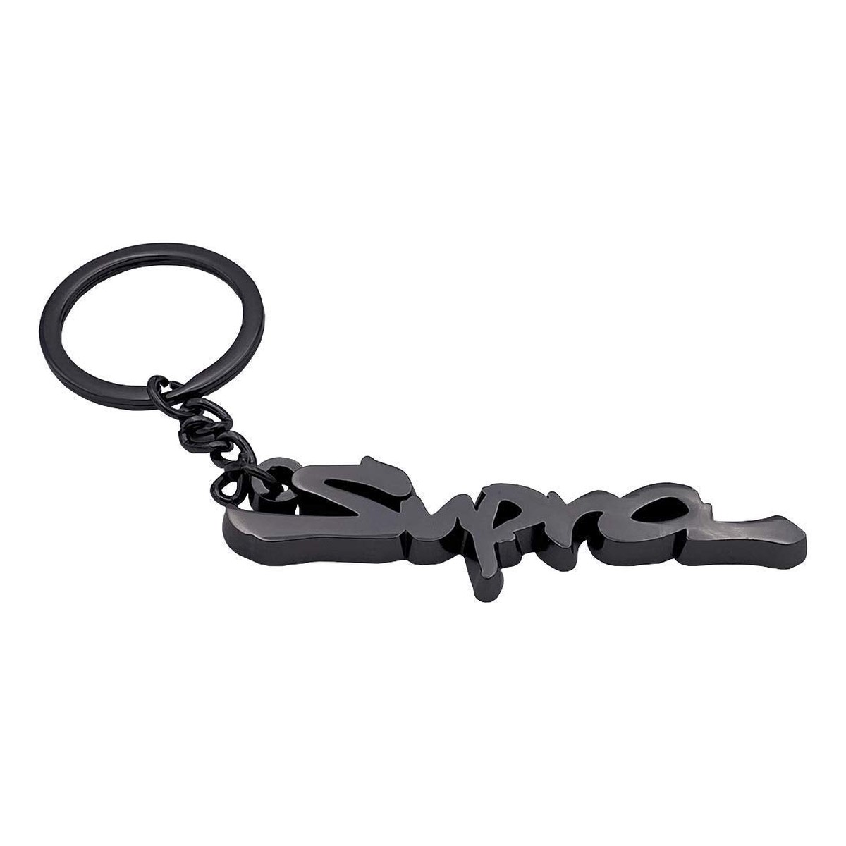 Boostnatics Car Badge Keychain Keyring compatible with Supra Key Fob (Black)