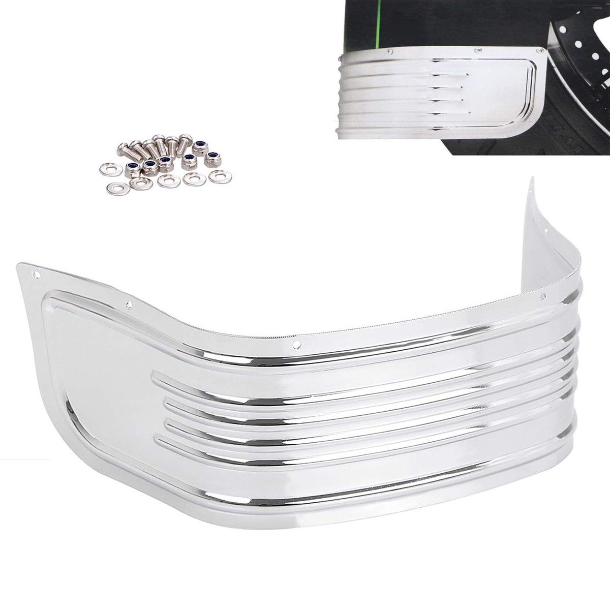 Cyreedom Motorcycles Chrome Front Fender Skirt Extended Front Fender for Harley Touring Electra Glide Ultra Classic Tri Glide Ul
