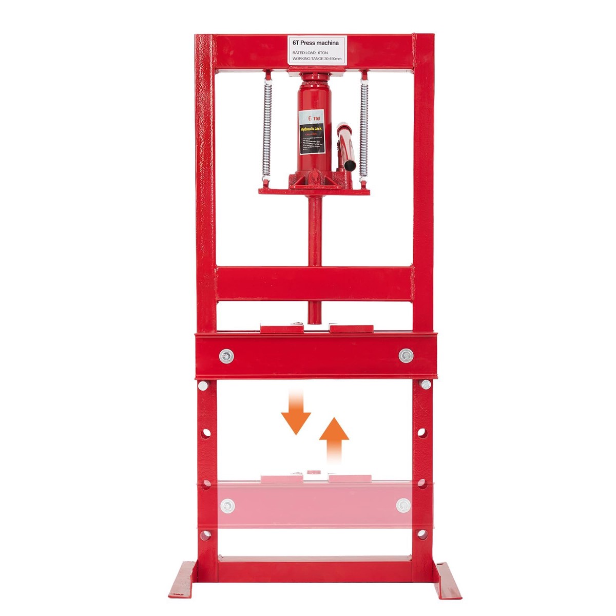 20 Ton Hydraulic H-Frame Shop Press, Heavy Duty Manual Hydraulic Press Machine with Adjustable Bed & Stamping Plates, Metal Work