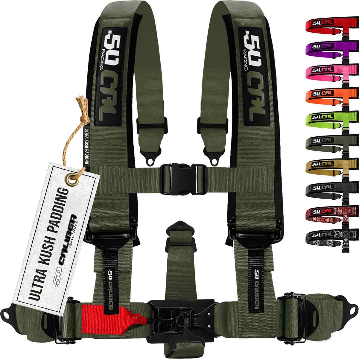 1pc 5 Point Harness for Bucket Seat, Quick Release, 10 Color Options, Racing Harness 5 point, Race Car, Off Road, UTV, RZR (Reco