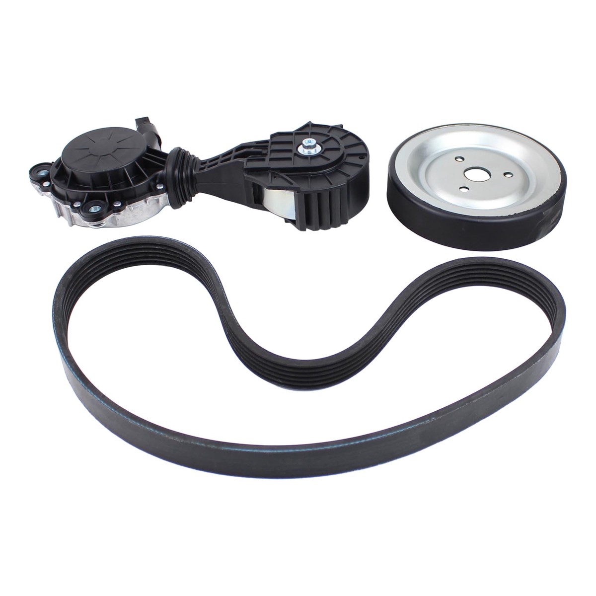 DriveFix Accessory Drive Belt Tensioner Assembly w/Idler Wheel Engine Water Pump Pulley and Serpentine Belt for Mini Cooper Coun