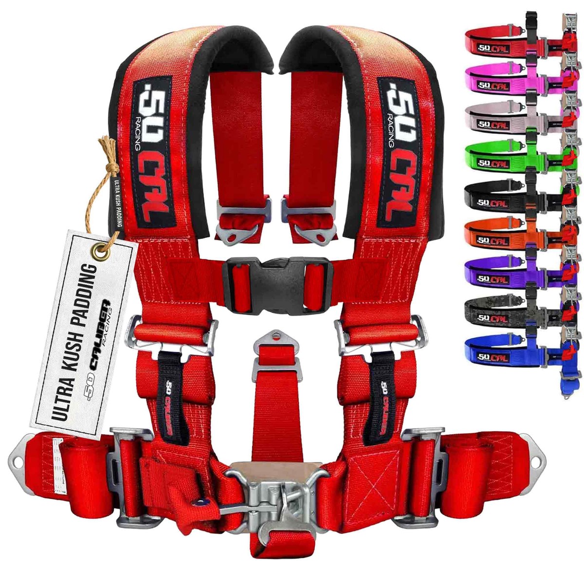 1pc Red 5 Point Harness for Bucket Seat, Latch Release, Racing Harness 5 point, Race Car, UTV, RZR [6005]