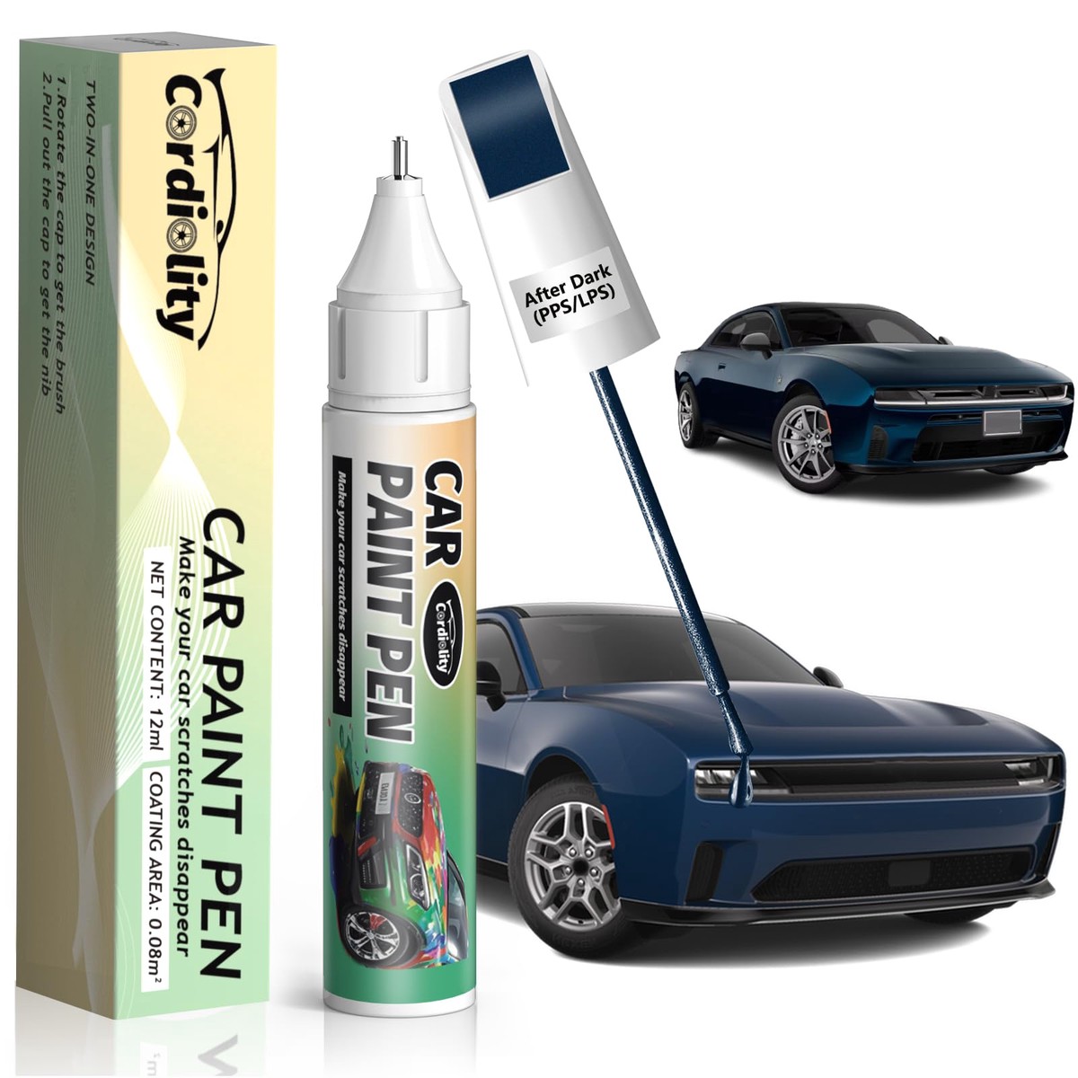 After Dark(PPS/LPS) Touch Up Paint Pen for Dodge,Car Paint Scratch Repair Pen Quick and Easy Fix Auto Paint Scratch
