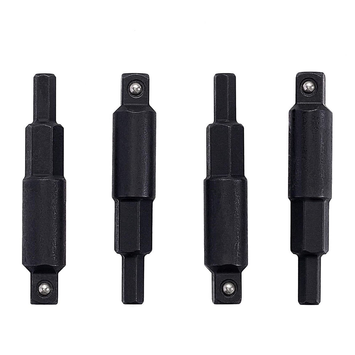 HVAC Hex Key Adapters (4-Piece Set) - 1/4 Square to 3/16 & 5/16 Hex