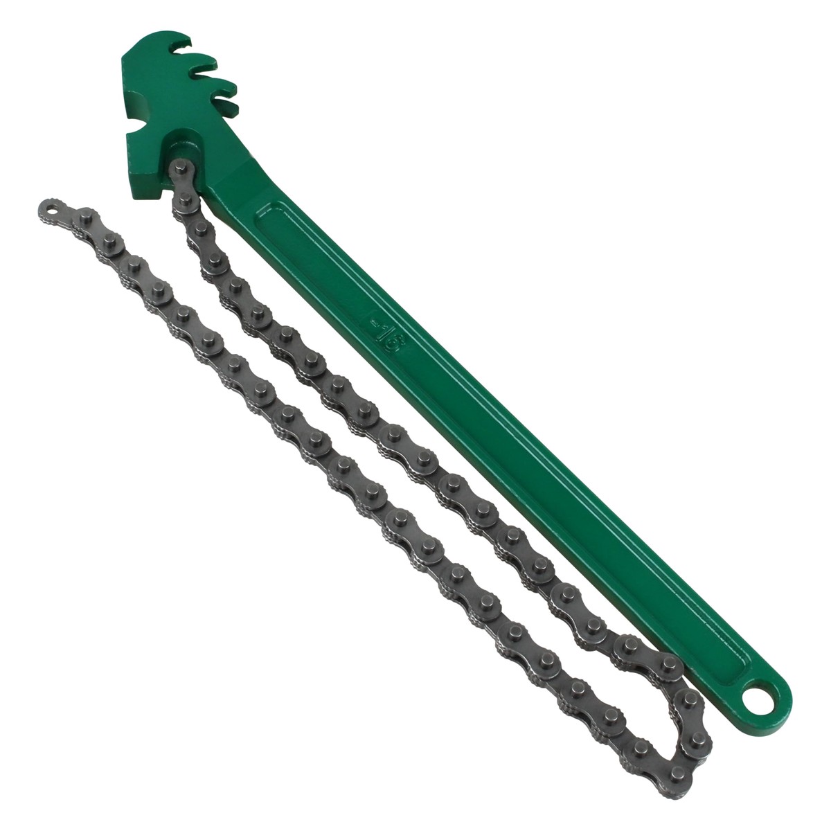 SViyatp 16 Inch Chain Wrench, Heavy Duty Oil Filter Chain Wrench Adjustable 27 Chain, Reversible Oil Filter Tool, Hanging Hook -