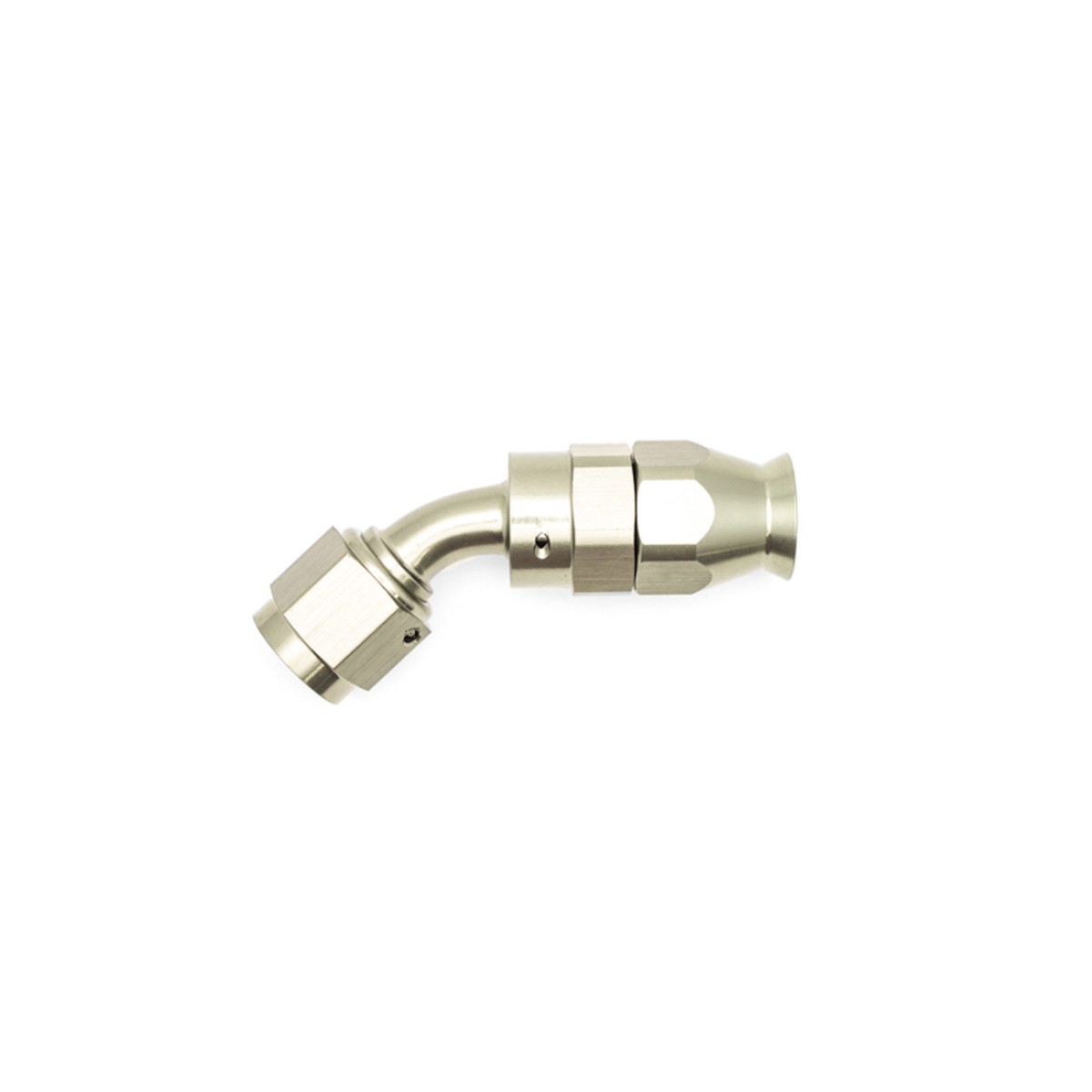 DeatschWerks 6AN Female Swivel 45-Degree PTFE Hose End with Olive Insert  Anodized Titanium